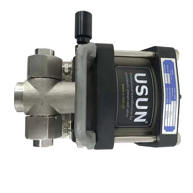 AF系列10种型号可选的单驱动单作用气动液压泵适用于大部分液压流体介质,如水、液压油、化学溶剂、乳化液、液化气等